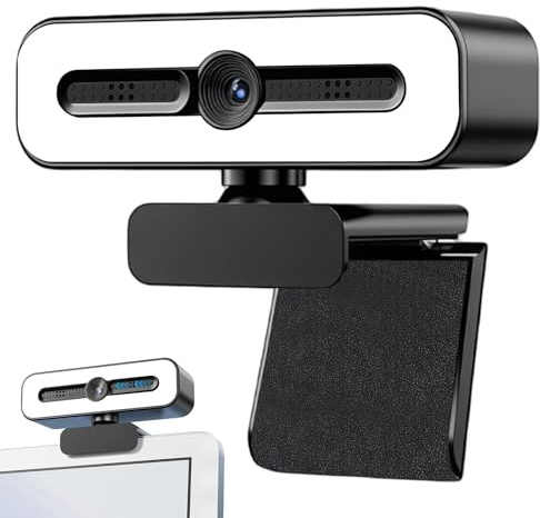 Cámara Web USB VEGOATY 1080P: cámara Web Full HD de Gran Angular de 90° con micrófono para videollamadas y grabación, conferencias Web, Puede Girar la cámara USB 360°