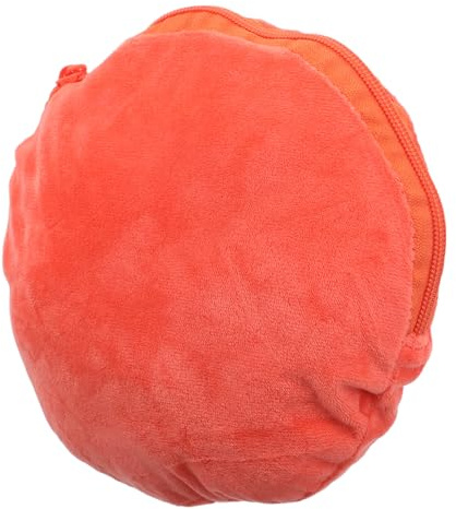 ELAYARD Funda Térmica para Calentador de Manos Redonda con Cierre de Cremallera Naranja Cubierta Aislante Anti-quemaduras y Pelusa Bolsa para Botellas de Agua Caliente y Calentadores