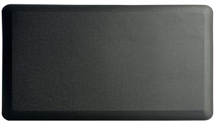 Bedside Fall Mat for Elderly 3/4-inch Thick Fall Prevention Pad with Beveled Edge, Impact-Absorbing Foam Mat, Reduce Risk for Handicap, Senior, Anti-Fatigue Floor Mat (Black,71*44CM/27.9*17IN)