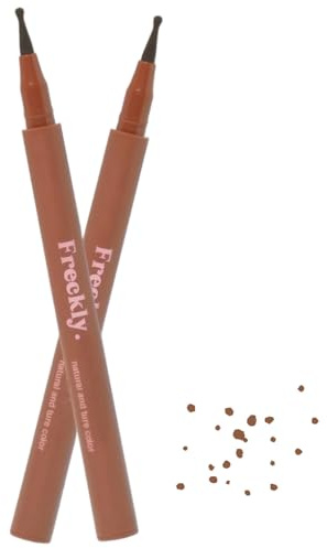Bploar fräknare stift 2 stycken naturliga fläckpennor för enkla fräknar, hållbara och vattentäta sminkverktyg för en riktig fräknar-look (01#)