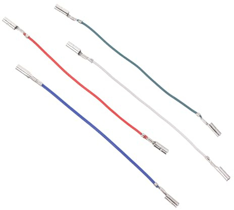 Amosfun Cables Conductores de Fono de Plástico 4 Piezas Colores Surtidos para Tocadiscos Accesorios Prácticos y Suministros de Conexión para Platos Giratorios Color Color Aleatorio