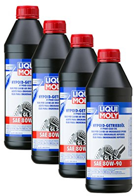 4x LIQUI MOLY 4406 Hypoid-Getriebeöl (GL5) SAE 80W-90 1L