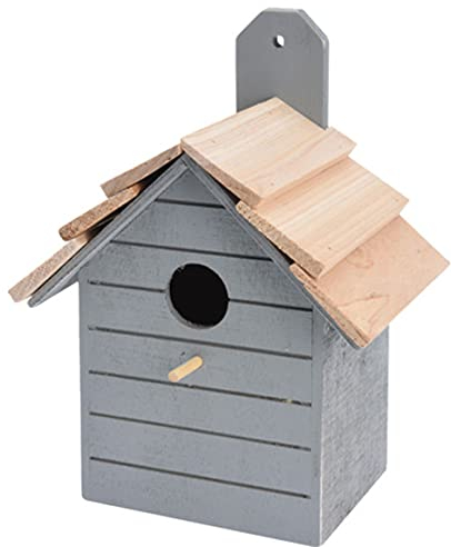 ABRUS® Wooden Bird House Outdoors | Assorted Decorative Hanging Bird House Garden (Grey)
