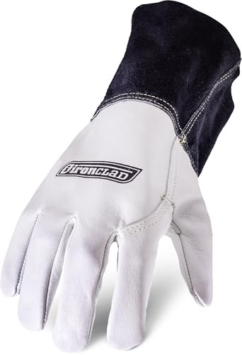 Ironclad TIG Welding Leather Gloves, 4 Safety Cuff, Heat Resistance, Great Dexterity, XX-Large, (1 Pair) WTIG-06-XXL, White