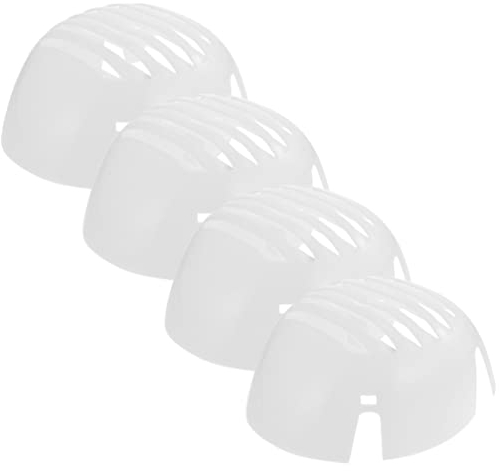 Operitacx Weiß Universal-Anstoßkappen-Einsatz Helmeinsatz Ersatzschalen-Einsatz Sicherheits-Baseballkappen-Einsatz Atmungsaktive Hutschale für Kopfschutz 4St