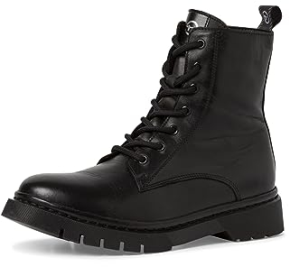 Tamaris Damen Schnürstiefeletten, Frauen Stiefeletten,Wechselfußbett,Comfort Lining,Bootee,Booties,halbstiefel,Kurzstiefel,Black,37 EU