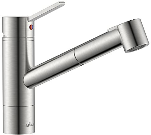 APPASO Robinet de Cuisine avec douchette extractible, robinet d'évier à bec haut, sans plomb et sans nickel, mitigeur monocommande pour haute pression [protection breveté]