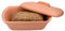 MamboCat Terra Brottopf aus Terrakotta I (LxB) 33x22,5cm I Ton-Brotkasten mit Deckel für Ihre Küche I formschöne rechteckig Aufbewahrungsbox mit Relief & Schriftzug für Toast & Brötchen