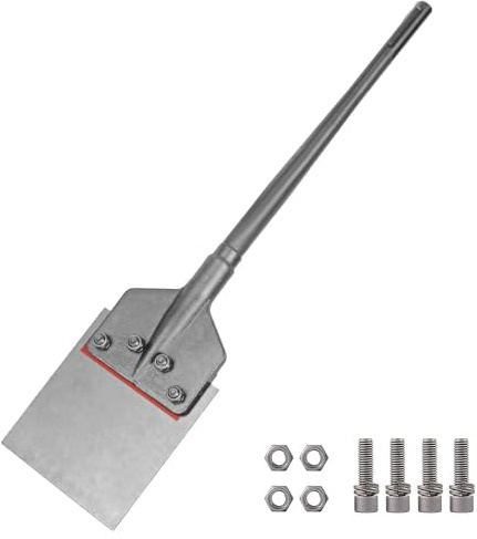 SDS-Max Shank 6 Inch Floor Scraper Chisel Bit - 6 Wide Blade Scraper 25 Long Alloy Steel Jack Hammer Drill Bit - Removal Tools for Tile Wallpaper Thinset Hardwood Adhesive Glue Linoleum