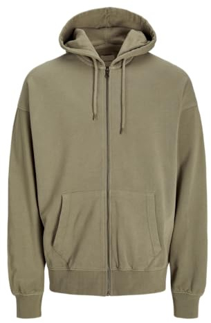 Jack&Jones JJECHARGE Sweat zippé à Capuche Noos, Beige foncé, S