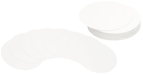 PATIKIL 36 Pièces de Carton Épais en Forme de Cercle de 10 Cm de Diamètre, Découpées en Forme de Rond pour Les la Décoration de Tableau d'Affichage en Classe, de Couleur Blanche.