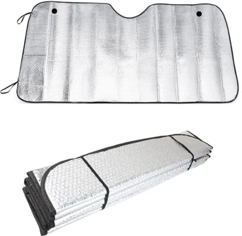 Nakloe - Parasol Coche Delantero - Parasol Coche - Proteccion efectiva contra el Calor y Rayos UV - Parasol para Coche, Furgoneta, Todoterreno y Camiones - Diferentes Medidas (180x90 cm)