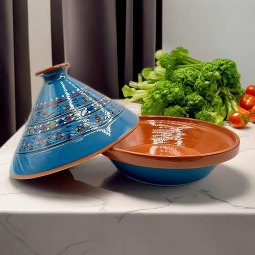 Tajine in Terracotta XL 32cm – Autentica Pentola Etnica Marocchina/Tunisina con Ebook Gratuito 1504251005