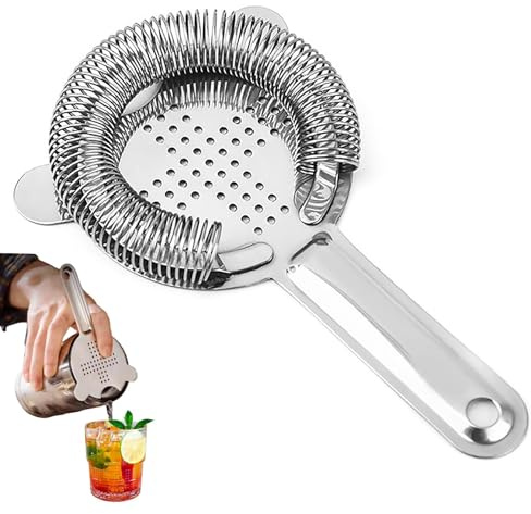 Barsil cocktail rostfritt stål, cocktailsil sil sil cocktailshaker Colander strainer bar sil professionellt filter verktyg för bartender restaurang och fester