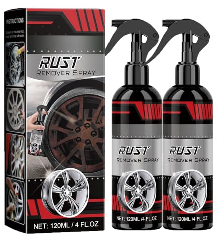 Powerful Rust Remover for Metal, 2026 New Heavy-Duty Metal Rust Remover Spray for Car, Converter Sprays, Car Maintenance Cleaning Rust Dissolver Agent, Rust Remover for Steel & Iron (2PCS)