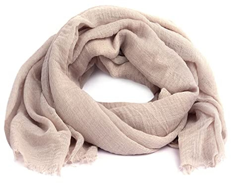 Karl Loven Halstücher Damen - Halstuch - Zerknittert - Pashmina - Schal - Hals, Sahne