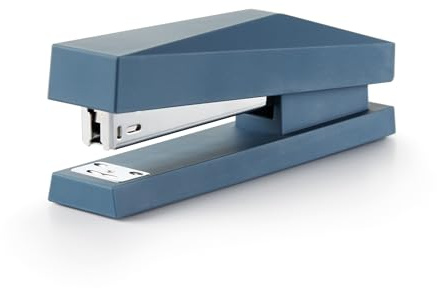 Miquelrius - Cucitrice per ufficio, Compatibile con punti metallici 24/6, Capacità di pinzare fino a 20 fogli, Design ergonomico, 122 x 60 x 76,5 mm, Ideale per l'uso quotidiano in ufficio, Blu