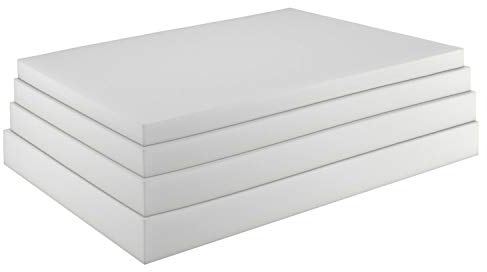 sunnypillow Schaumstoffplatte Schaumstoff Polster Zuschnitt - 90 x 200 x 3 cm RG 25/44 - Topper Matratzen Auflage in vielen Größen zur Auswahl