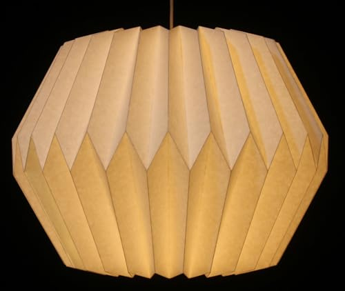 GURU SHOP Origami Design Papier Lampenschirm - Modell Umbria 1, 27x38x38 cm
