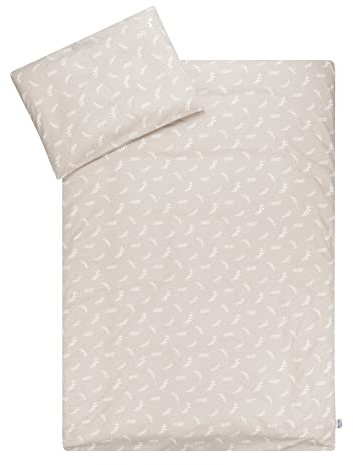 Julius Zöllner Biancheria da letto in jersey per bambini, 100 x 135 + 40 x 60 cm, set da 2 pezzi, copripiumino e federa, 100% jersey di cotone, con chiusura lampo, standard 100 by OEKO-TEX, Twiggy