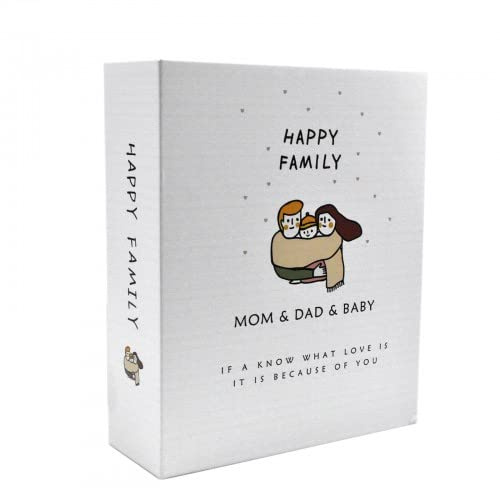 Jinlaili Álbum de Fotos para 100 Fotos 10x15 cm, Libro de Fotografía Familiar y de Pareja, Gran Capacidad para Viajes, Bolsillos para Guardar Buenos Recuerdos