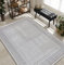 the carpet Mila moderner Teppich Wohnzimmer, elegant glänzender Kurzflor Wohnzimmerteppich in Grau mit Gold Silber Bordüre, Teppich 120 x 170 cm