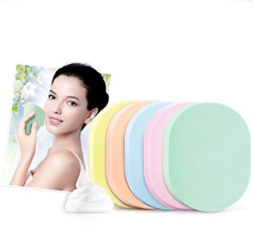 Healeved Eponge Pour Visage 5 Pièces Nettoyage Du Visage Éponge Bouffée Maquillage Éponge De Nettoyage Du Pour Le Spa Cosmétique Eponge Cellulose
