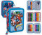 Ragusa-Trade Avengers Hulk Cap. America Iron Man Thor, 3-Fach Federtasche Federmappe, 44 TLG. gefüllt für Jungen Mädchen Kinder, blau, 20 x 12,5 x 5,5 cm
