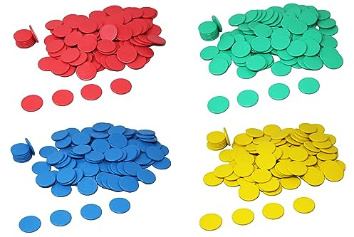 Spelmarker röd (100 st) av RE-Plastic® | Räknebrickor Marker Markeringsbrickor ø 25 mm