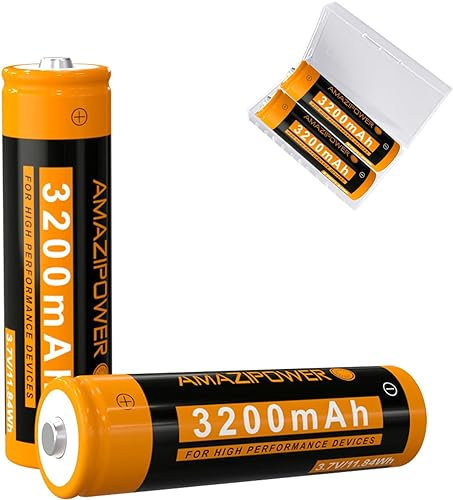 Piles Rechargeables 3,7 Volt,Batterie Rechargeables 3200mAh, Batteries NiMH Haute capacité pour Lampe Frontale LED, Sonnette, Voiture télécommandée ZA