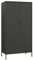 Hommdiy Kleiderschrank Garderobenschrank Dielenschrank Schlafzimmerschrank Stahlschrank Lagerschrank Mehrzweckschrank Anthrazit 90x50x180 cm Stahl