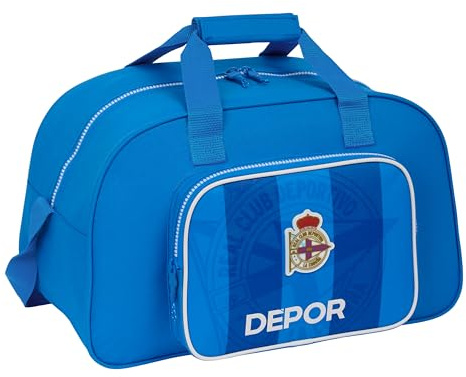 Safta REAL DEPORTIVO DE LA CORUÑA - Bolsa de Deporte, Mochila, Ideal para Niños de Diferentes Edades, Cómoda y Versátil, Calidad y Resistencia, 40x23x24 cm, Color Azul
