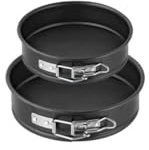 Zenker 9916550 Mini-Förmchen Set 2 Stück, Backform 16 cm und Backform 18 cm, Mini Runde, Springform Springform, Kuchenform, Edelstahl, Schwarz, 16 cm und 18 cm
