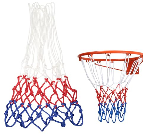 Bettli Basketballnetz, robustes Allwetter-Netzballnetz, 12 Schlaufen, Basketballkorbnetz, Ersatz, passend für Standard-Innen- und Außenbereich