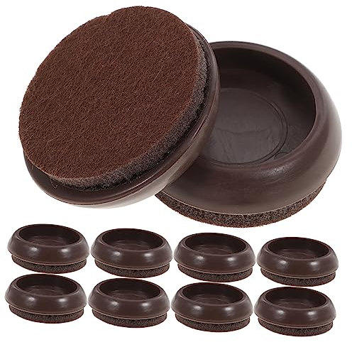 ETHZZLE Patins AntidéRapants pour Meubles 10 PièCes Coupe De Roue en Caoutchouc avec Feutre Protection Sol 1.77 Pouces DiamèTre Antichoc pour Chaises Tables CanapéS