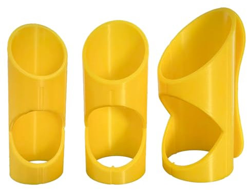 3 PCS Gehrungslade Rohrisolierung,Rohrisolierung Schneidehilfe,Rohrisolierung Schablone,Rohrisolierungsschneider,Rohrisolierungs Schaumstoffschneider,für 15mm,22mm und 28mm Rohre (Gelb)