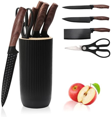 Juego de cuchillos,6 piezas,juego de cuchillos afilados para la cocina,antiadherente y antideslizante,con Asiento,para Casa Restaurante