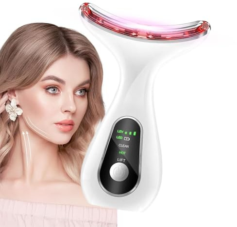 Interno ed esterno Dispositivo di Bellezza Antirughe,4 Modalità, Radiofrequenza Viso a 45°C,Massaggio EMS per Face Lifting, sollevamento della mascella,Massaggiatore Viso Antirughe Lifting Elettrico