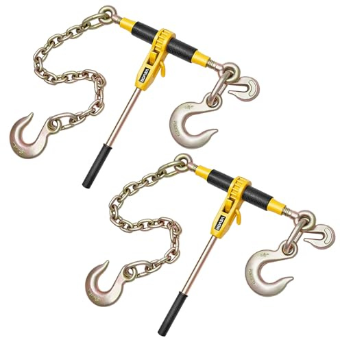 VEVOR Ratchet Chain Binder, 9200 lbs Working Load, Chain Binders Compatible with 3/8 in - 1/2 in Chains, Heavy Duty Ratchet Load Binder with Handles for Truck, Tie Down, Hauling, Towing, Logging
