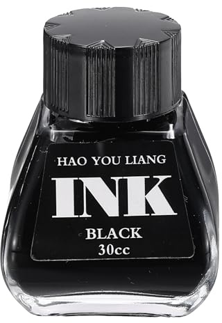 PATIKIL Inchiostro Per Penna Stilografica Nero 30ml Colori Vividi Materiali