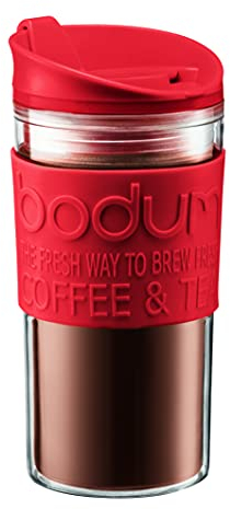 Bodum Travel Mug 11103-04S Insulated Travel Mug, Plastic, Flip Lid, 0.35 L