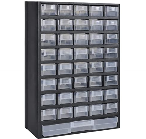 vidaXL Armoire à Outils avec 41 Tiroirs Plastique Boîte à Outils Rangement