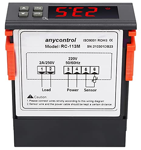 Pet PID -termostat, sprickresistens Temp -kontrolltermostat för reptilboxar för husdjursbo