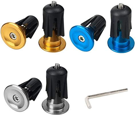 Lenkerstopfen, 3 Paar Fahrrad Lenkerendstopfen Aluminium Lenker Endkappen Bar Ends Lenkergriffe Kappe Universal Griffe Barends für Fahrrad, MTB, Rennrad, Rennräder