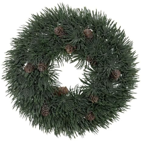 BigBuy Christmas Julkrans Grön PVC 28 x 28 cm