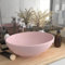 FOZICV Luxuriöses Ovales Waschbecken Matt Rosa 40x33x13,5 cm Keramik Lavabo Aufsatzwaschtisch Spülbecken Oval Aufsatzbecken Oval Badmöbel Badezimmer Waschbecken Oval Washbasin Bathroom Sink
