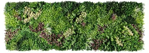 Ark Mat Artificial Plant Flower Living Wall Panels Realistic Indoor/Outdoor Garden 3 Pieces 100cm x 100cm Home, Office, Cafe, Shop, Salon, Wedding (Lakeside)