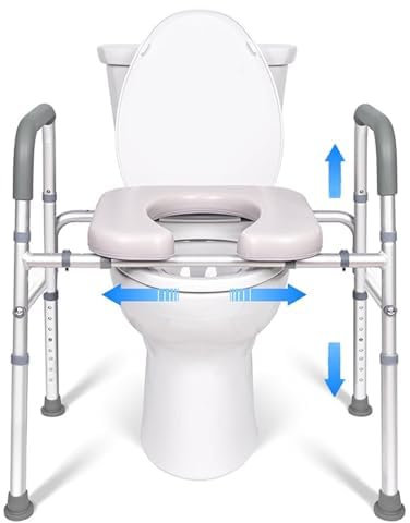Rehausseur WC Adulte,Rehausseur De Toilettes réglable en hauteur,Rehausseur Toilette Adulte Post,pour les personnes âgées,les femmes enceintes,les personnes handicapées,convient à toutes les toilette