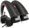 Fincci Fahrradreifen 20 Zoll – Set Faltbare MTB Reifen 20 x 1.95 Zoll mit 2X 20-Zoll Schrader Schläuchen, FahrradMantel 53-406 für Kinder, Teenager & Erwachsene, BMX, City, Road & MTB – 2er Pack