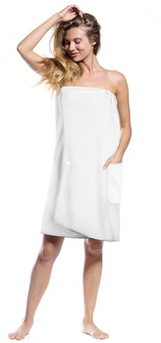 Aomig Toalla de Sauna para Mujer, 80cmX140cm Vestido de Toalla de Baño Mujer Ajustable, Toallas de Baño Grandes para Sauna Ducha SPA Playa Baño